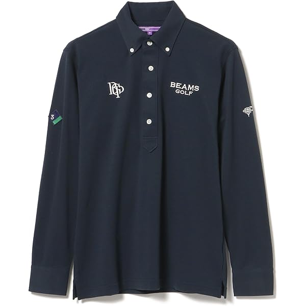 BEAMS GOLF 長袖ポロシャツ ネイビー　新品Ｌサイズ BEAMS GOLF ネイビー 長袖ポロシャツ Lサイズ